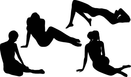 Girls nudeのイラスト素材