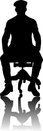 Silhouette manの写真素材