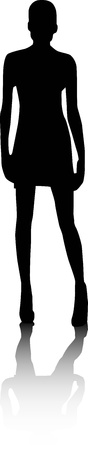 Vector - Silhouette fashion girlsのイラスト素材