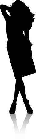 Vector - Silhouette fashion girlsのイラスト素材