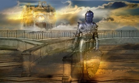 The knight of aerial castleの写真素材