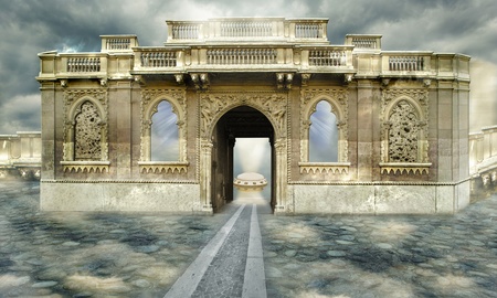 Blue spaceの写真素材