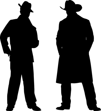 Silhouettes of menのイラスト素材