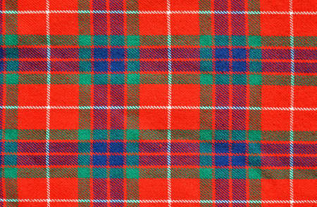 Red plaid fabric backgroundの写真素材