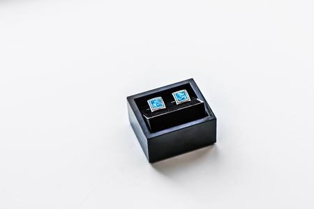blue cufflinks, men's accessories, a stylish blue cufflinks