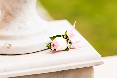 beautiful wedding Boutonniere with rose,  men's Accessoriesの写真素材