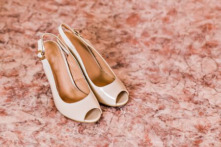 bridal shoes, beautiful shoes the bride, wedding accessoriesの写真素材