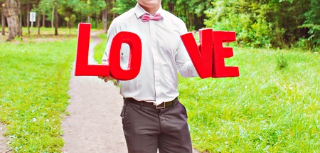 Best Man  At Wedding  with decorative lettersの写真素材