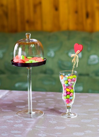 Delicious sweet buffet with cupcakes, Sweet holiday buffetの写真素材