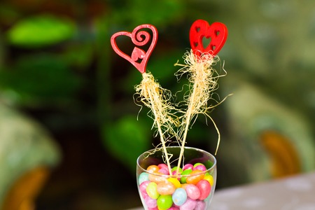 Delicious sweet buffet with cupcakes, Sweet holiday buffetの写真素材