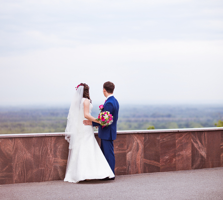 Beautiful wedding couple is enjoying wedding, wedding dayの写真素材