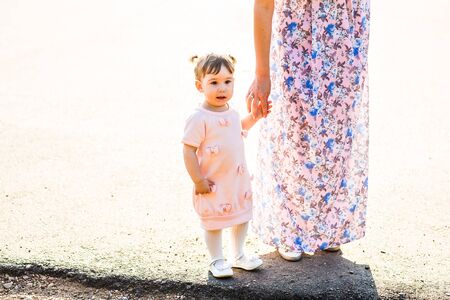 Happy Mother and daughter in the parkの写真素材