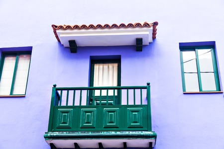 Traditional house in Canarian village of Adeje, Tenerife, Spainの写真素材