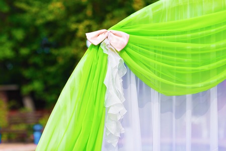 Wedding arch on Beautiful Wedding Ceremony in ithe parkの写真素材