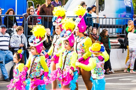TENERIFE, SPAIN -  MAR 4: In the famous Carnival the Santa Cruz de Tenerife, characters and groups...