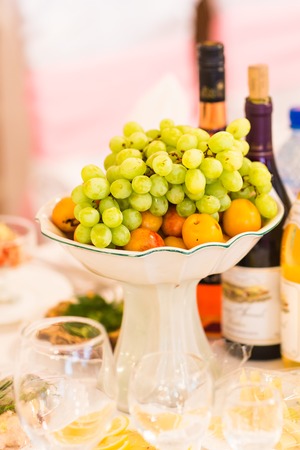 food preparation catering at the outdoor wedding. Serving tasteful food, cateringの写真素材