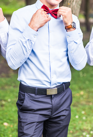Groom With Best Man And Groomsmen At Wedding.の写真素材
