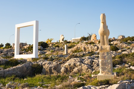 Aya Napa, Cyprus - February 17, 2017: Cyprus island, the International Sculpture Parkのeditorial素材