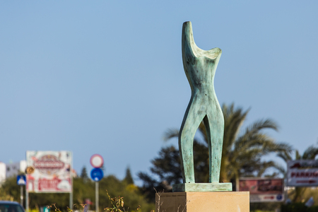 Concept of modern art - Female Body shape sculptureの写真素材