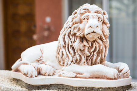 Stone lion statue