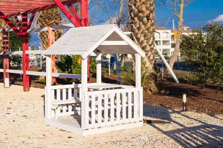 playground on yard in the park.の写真素材