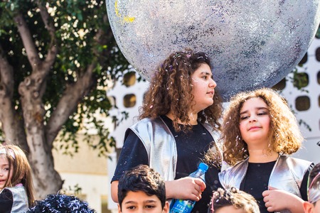 LIMASSOL, CYPRUS - FEBRUARY 26: Children Carnival takes part in Children carnival parade, February 26, 2017 in Limassol, Cyprusのeditorial素材