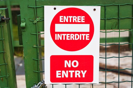 No entry signの写真素材