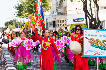 LIMASSOL, CYPRUS - FEBRUARY 26: Carnival parade with colorful costumes, February 26, 2017 in Limassolのeditorial素材
