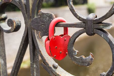 Love lock with free place.の写真素材