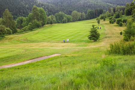 Golf course in the countryside.の写真素材