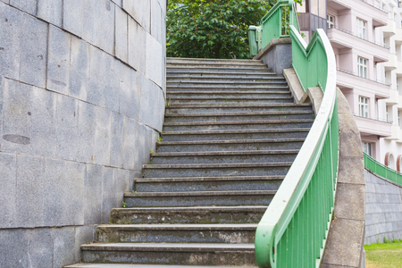 Front view of stairs going upの写真素材