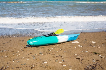 kayak on the tropical beach. Active water sport conceptの写真素材
