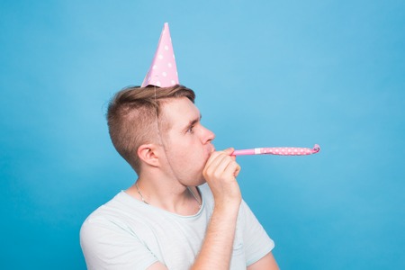 fool crazy man. happy expression. April fools day concept.の写真素材