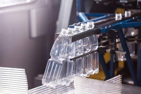 Water factory - Water bottling line for processing and bottling pure spring water into small bottlesの写真素材
