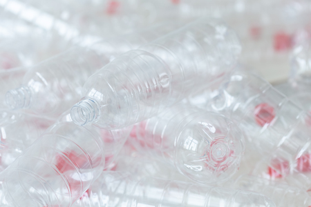 Environment disaster, ecological problems and recyclable plastic - Pile of plastic bottles and bags...