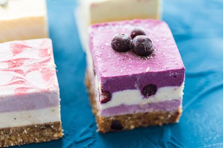 Raw vegan dessert with nuts and fruits. Healthy food and lifestyle conceptの写真素材