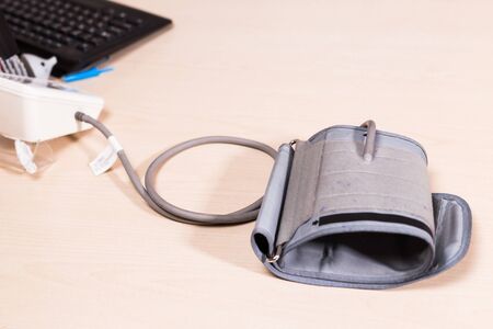 Blood pressure tonometer. Medical concept. Health, heart disease, and emergency care