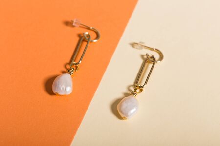 Perfect accessories. Trendy jewelry set. Fashion jewelry and bijouterie.の写真素材