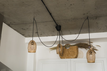 Chandelier design loft style - design and interior, straw chandeliers