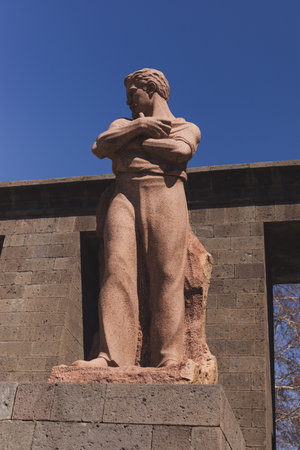 YEREVAN. ARMENIA. 29 MARCH 2022 : Statue of Stepan Shahumyan, a Bolshevik revolutionary and politician. Yerevan, Armeniaのeditorial素材