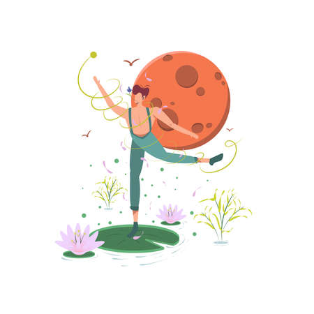 Ballet man vector illustrationのイラスト素材