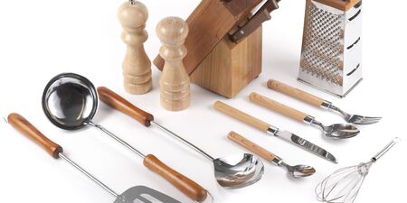 Other kitchen utensils in the white backgroundの写真素材