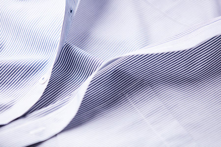 Close up of a man's shirt. Shallow depth of field.の写真素材