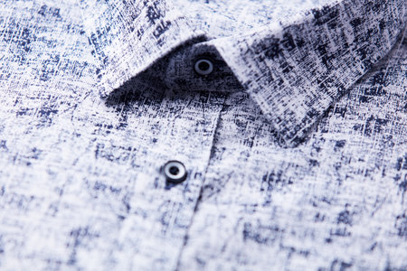 Close up of men's shirt. Shallow depth of field.の写真素材