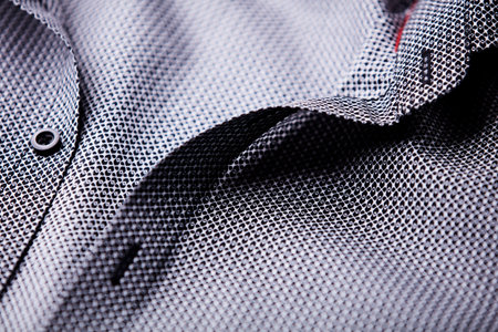 Close-up of a man's shirt. Shallow depth of field.の写真素材