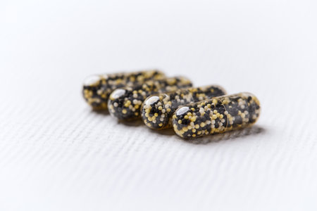 Capsules on a white background.の写真素材