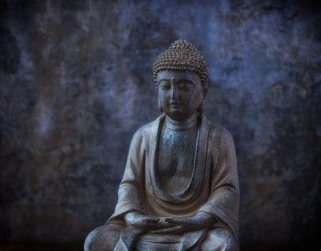 Buddha statue in the old temple, Thailand. Selective focus.の写真素材