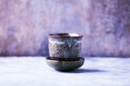 Cup on a background. Selective focusの写真素材
