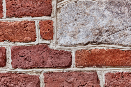 Background of brick wall texture. Old red brick wall texture for design.
