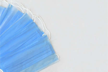 closeup of Surgical mask isolated on white